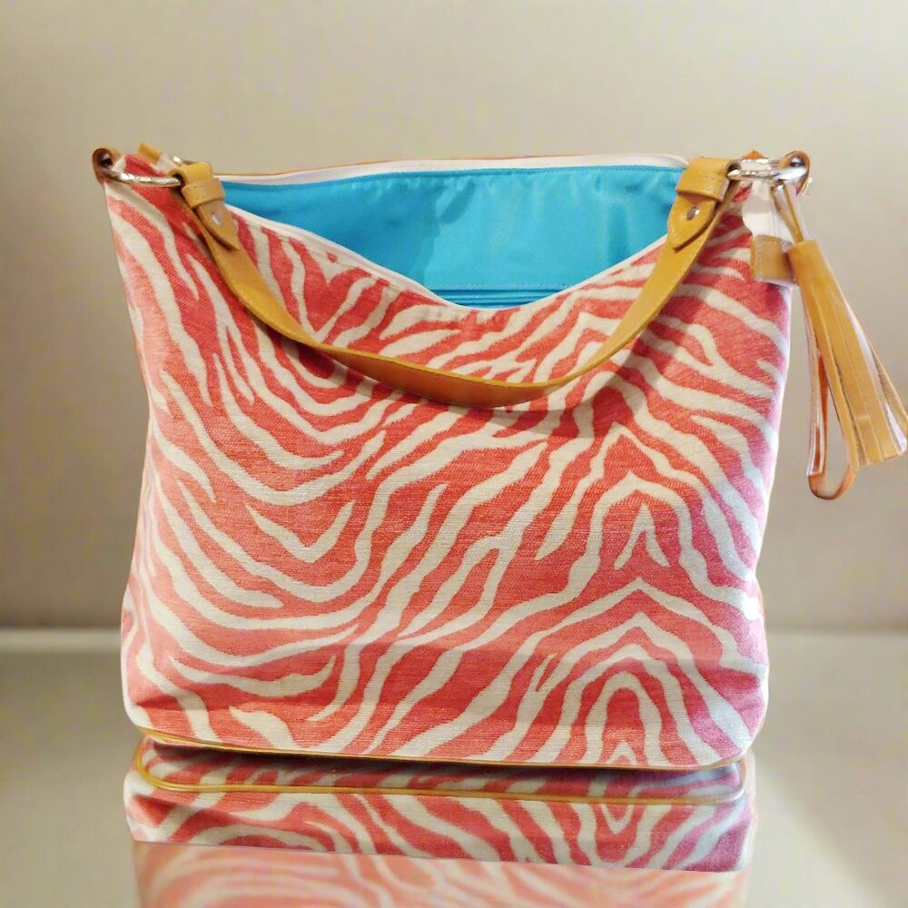 Glenda Gies Emma Handbag - Pink Zebra - Picture 2 of 4